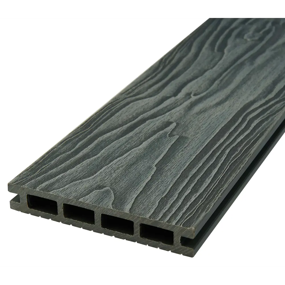 Террасная доска ДПК Прима Groentec цвет Серый 3000x145x22 мм Вельвет 0.44 м² STLM-2154384