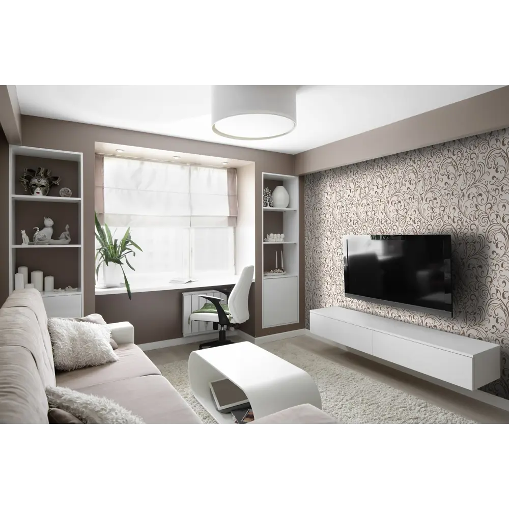 Обои флизелиновые Индустрия Pirouette бежевые 167050-93 1.06 м 82582217 STLM-2196315 - Вид №1