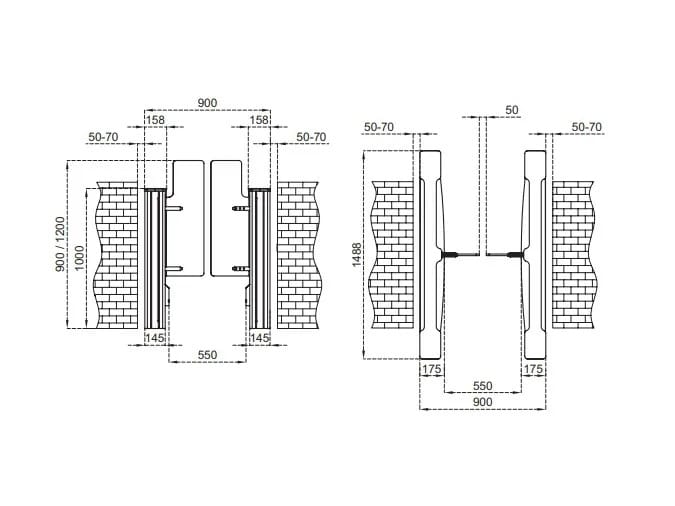 Моторизованный дверной проем с распашными дверями CAME PG03-55 ARCH-00030049 - Вид №2