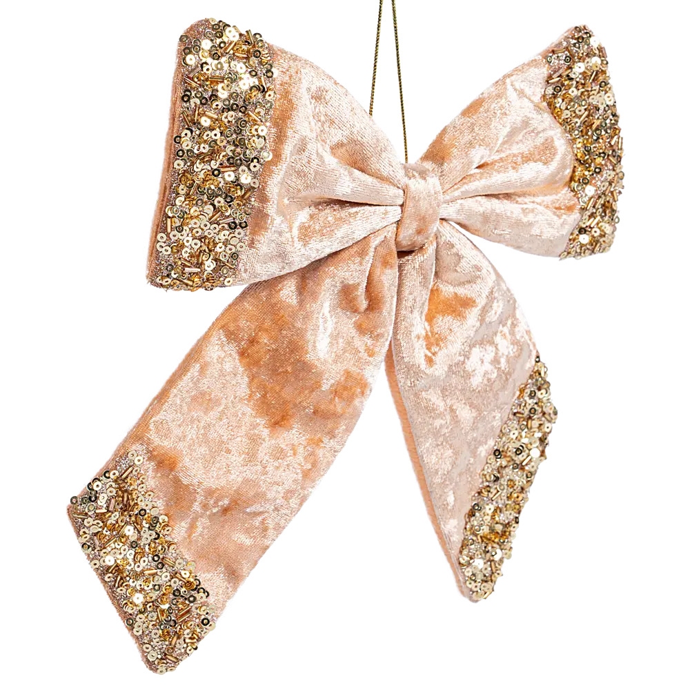 89368966 Украшение декоративное Бант 22x20 см золотистый STLM-1422130 Santreyd  - Вид №1