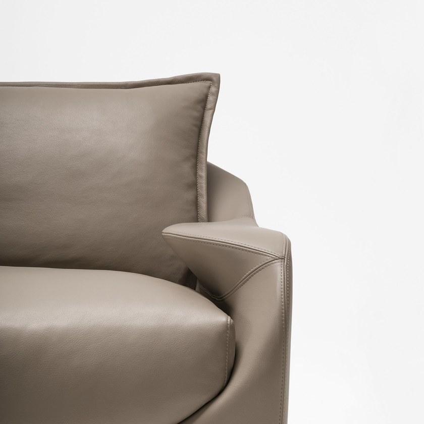 Giorgetti Кожаное кресло с подлокотниками Martini sun-id-1450565 - Вид №1