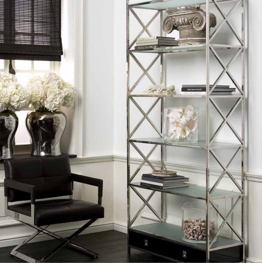 Кресло черное с металлическими ножками Cross от Eichholtz EICHHOLTZ ДИЗАЙНЕРСКИЕ 247817 Черный  - Вид №1