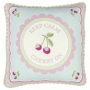 Наволочка "Pieceprinted Cherry mega white" LE-VILLAGE  224253 Голубой