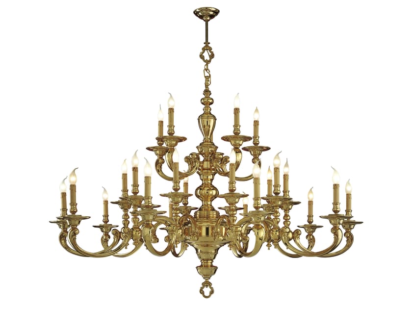 Люстра из полированной латуни Possoni Illuminazione ARCH-00076473