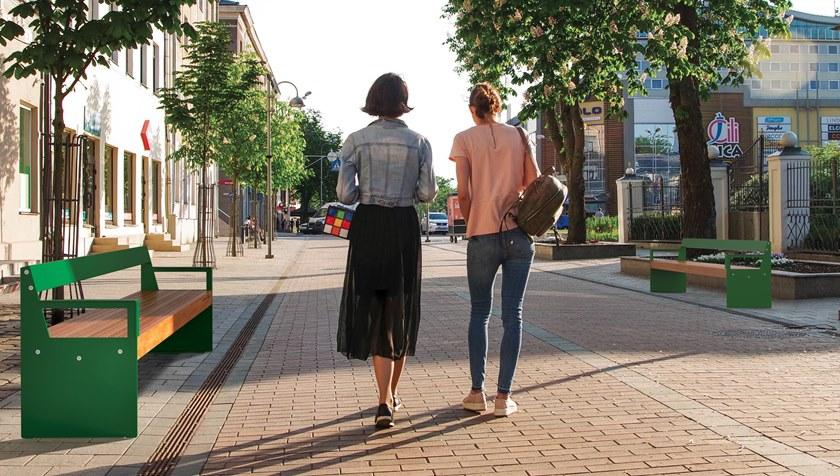 City Design Скамья из стали и дерева с подлокотниками со спинкой Lena Lena w - Вид №2