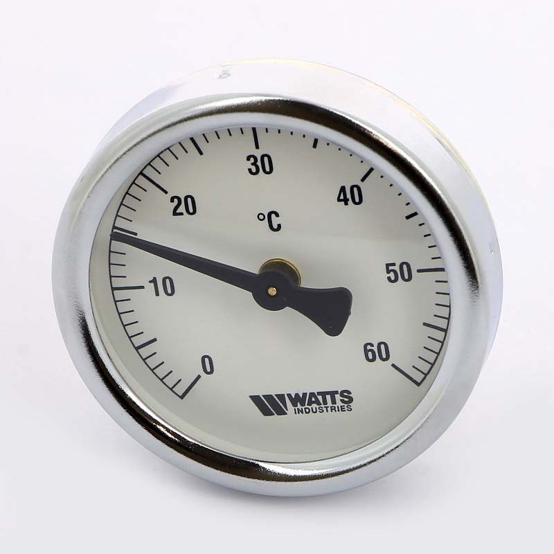 Термометр биметаллический накладной F+R801 TCM 63мм с пружиной WATTS Ind 60 град.C 10006445 - Вид №2