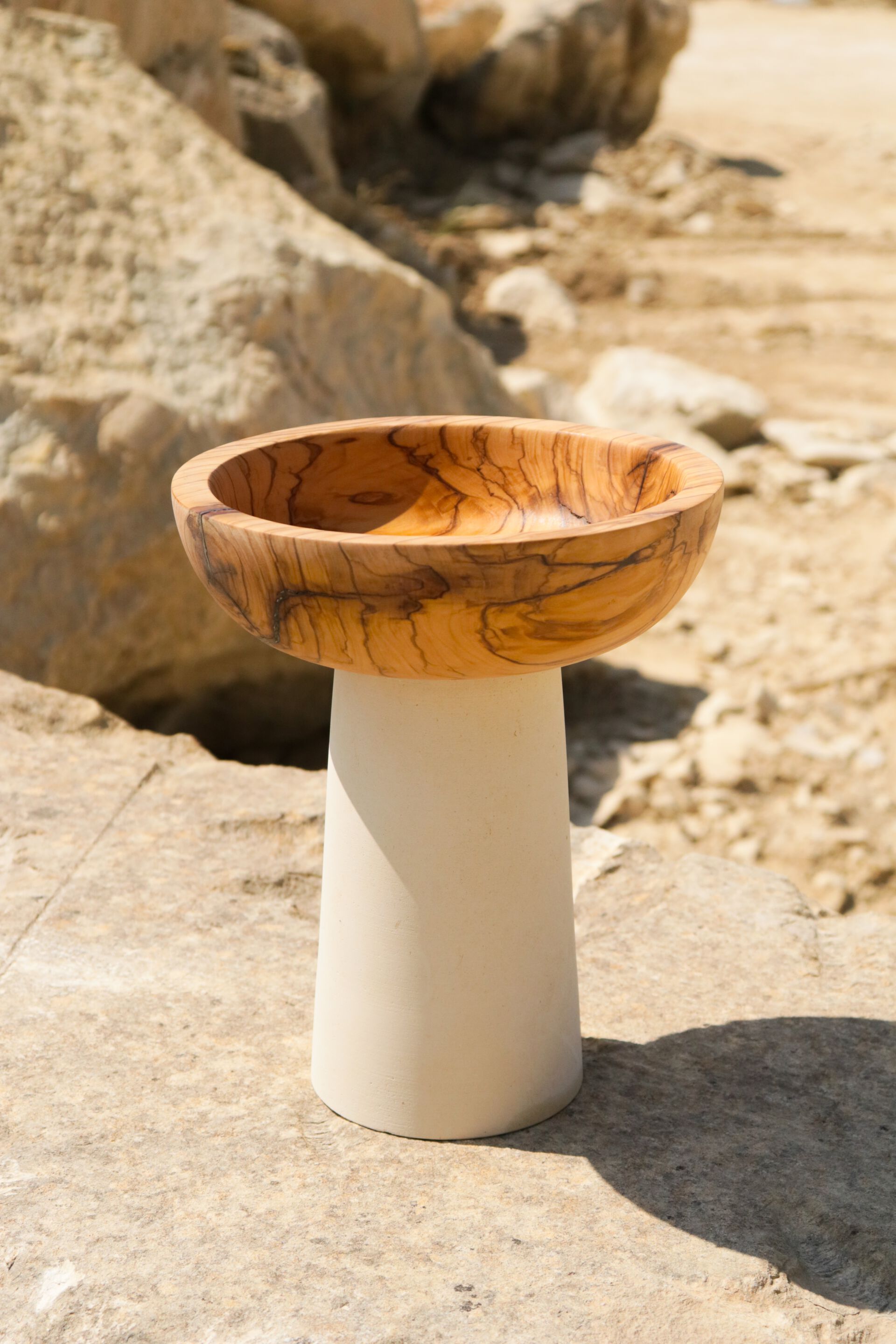 Каменная чаша из Лечче и оливкового дерева PIMAR Rito ARCH-00140514 - Вид №2