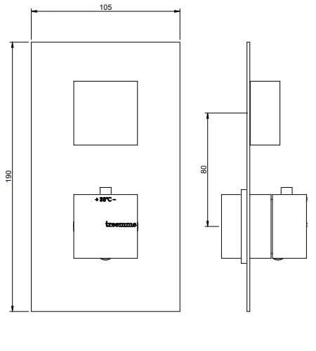 Набор для душа из латуни с ручным душем Rubinetterie Treemme X-Change ARCH-00002907