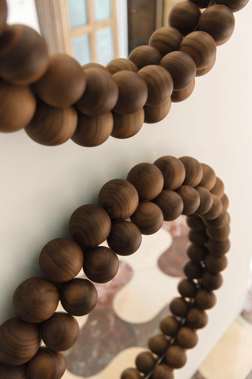 Porada Круглое зеркало в деревянной раме Iron sun-id-1429744 - Вид №2