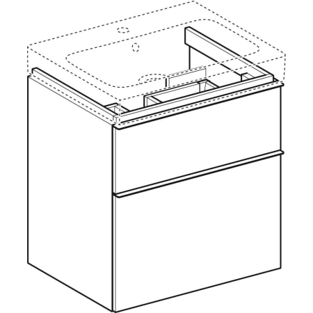 840392000 Шкафчик для раковины Geberit iCon, с двумя выдвижными ящиками Geberit  - Вид №16