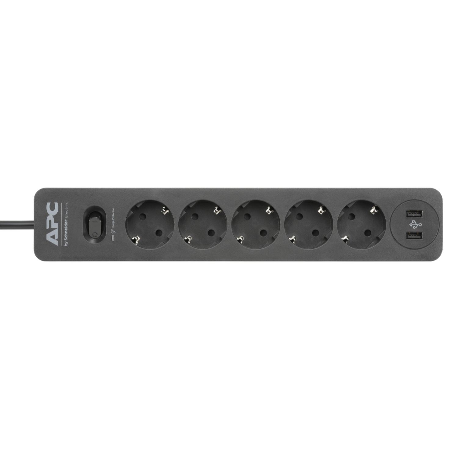 PME5U2B-GR APC Essential SurgeArrest 5 Outlet 2 USB Ports Black 230V Germany Schneider Electric 