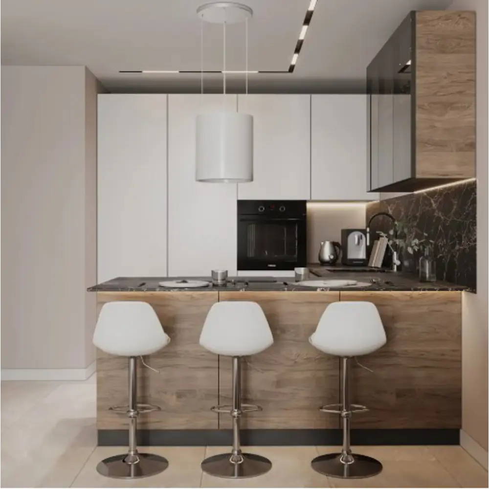 Столешница кухонная Мрамор 120x80x1.6 см HPL-пластик цвет черный Santreyd STLM-2127718 - Вид №8