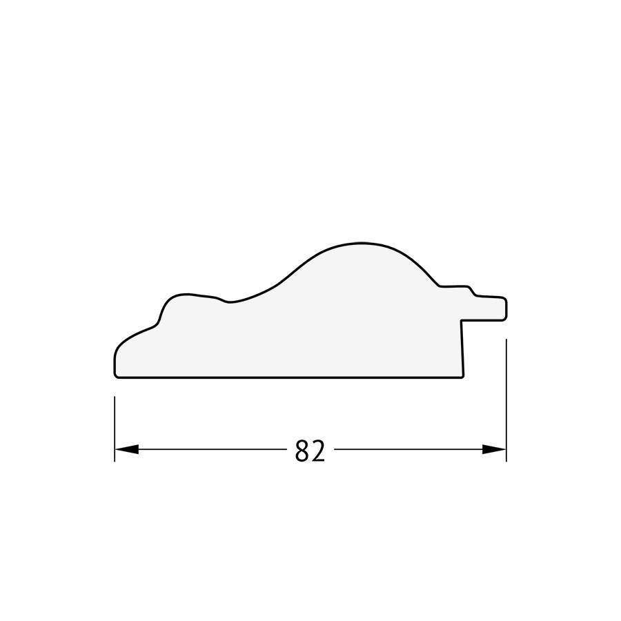 BY 1222 Зеркало с фацетом в багетной раме - старый гипс 82 mm EVOFORM Exclusive - Вид №3