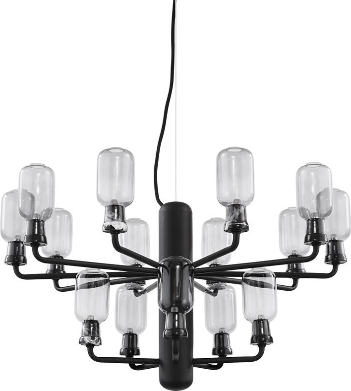 502076 Люстра Chandelier Small EU Smoke / Black Normann Copenhagen Amp  - Вид №1