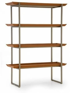 Aston Martin Книжный шкаф двусторонний кожаный открытый