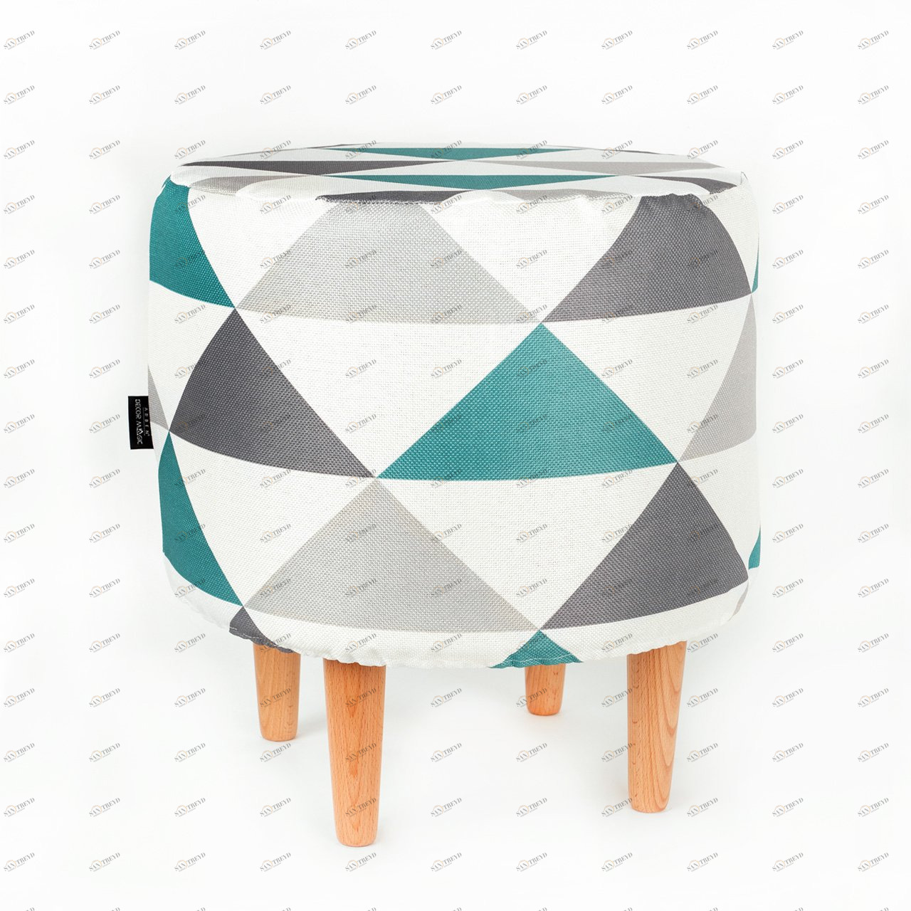 Пуфик круглый на ножках Nils ARBEN DECOR MAGIC NILS 00-3833289 Белый;серый;разноцветный 