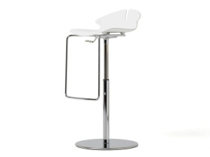 Регулируемая по высоте полипропиленовая табуретка с подставкой для ног