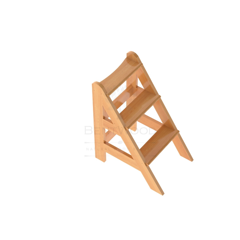 2047 Лесенка для купели 3 ступени из лиственницы натуральной Alyarus  - Вид №1