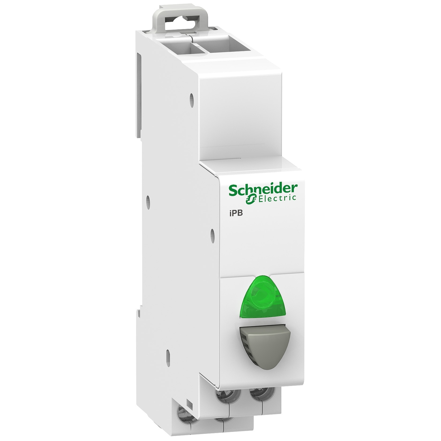 A9E18038 КНОПКА УПРАВЛЕНИЯ iPB 1НО СЕРАЯ+ЗЕЛЕНЫЙ ИНДИКАТОР Schneider Electric Acti 9 