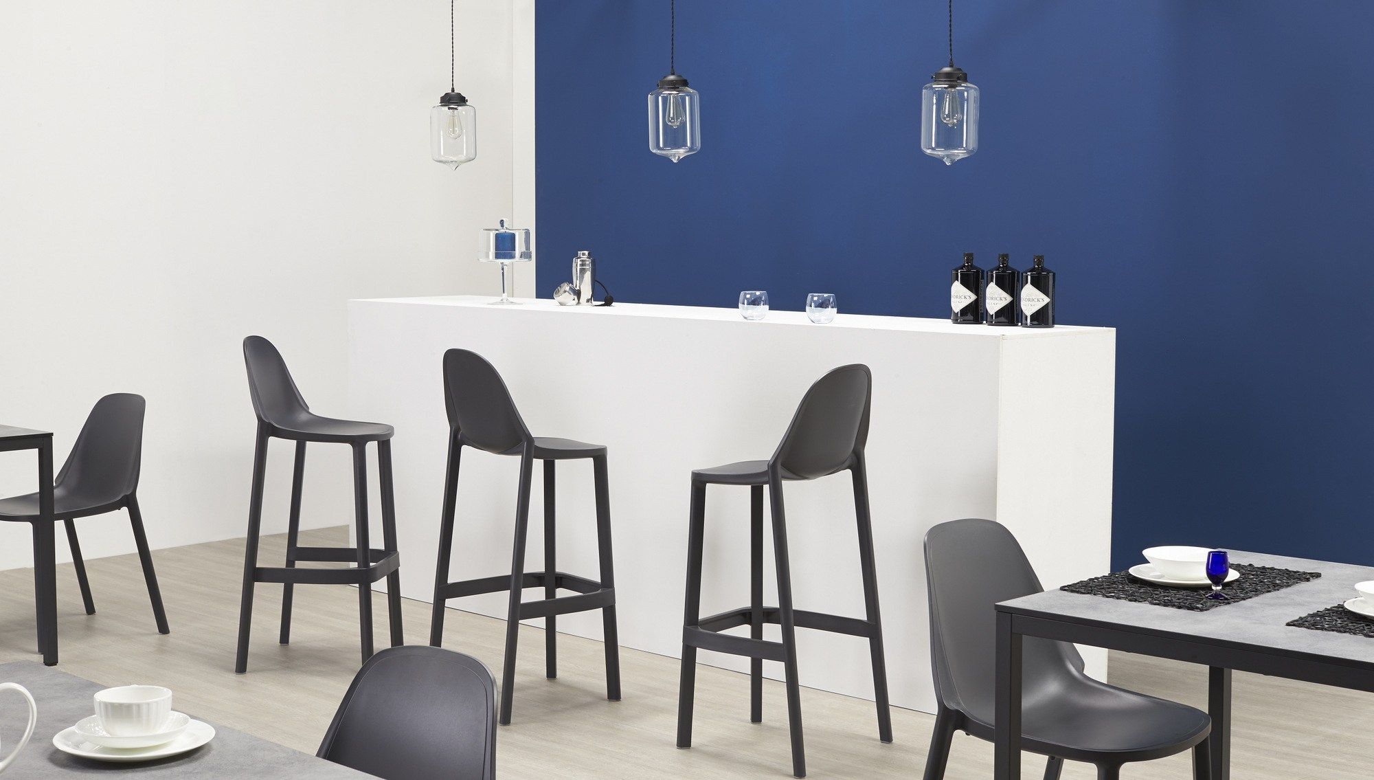 Высокий садовый стул из инженерного пластика S-CAB ARCH-00000723 - Вид №2