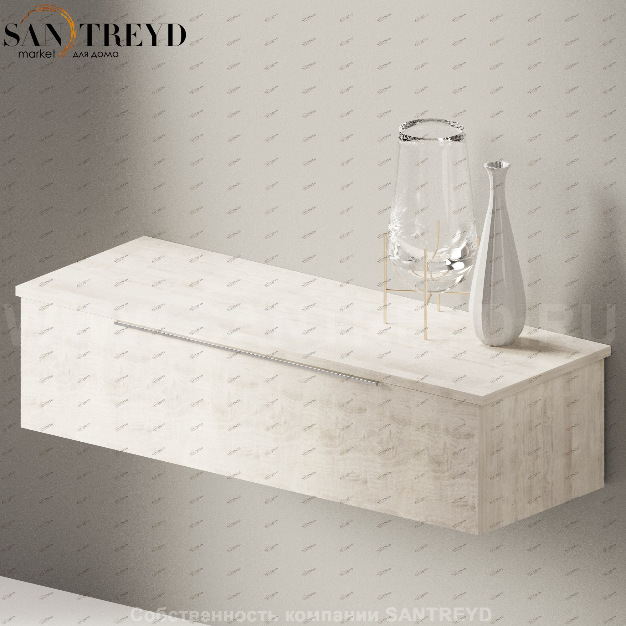 Flaminia BOX Настенная тумба 105 см с 1 ящиком BX286.WR Ceramica Flaminia BX286WR