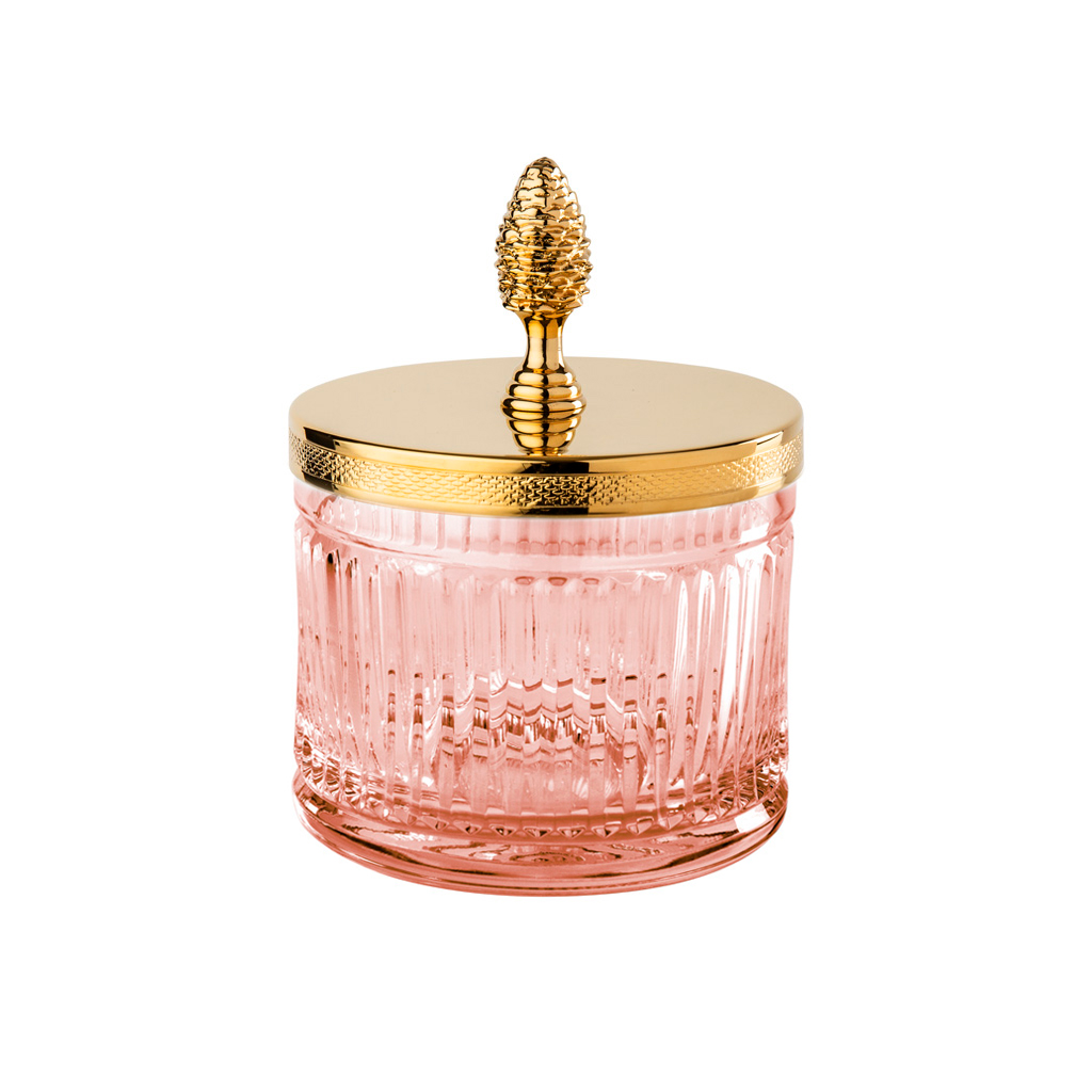 FS10C-624 FS10C-624 Большая банка с Q-наконечником, ручка из сосны РАЗМЕР КРИСТАЛЛА «ТРОСТЬ Cristal & Bronze CRISTAL TAILLE “CANNELÉ” CISELÉ  - Вид №2