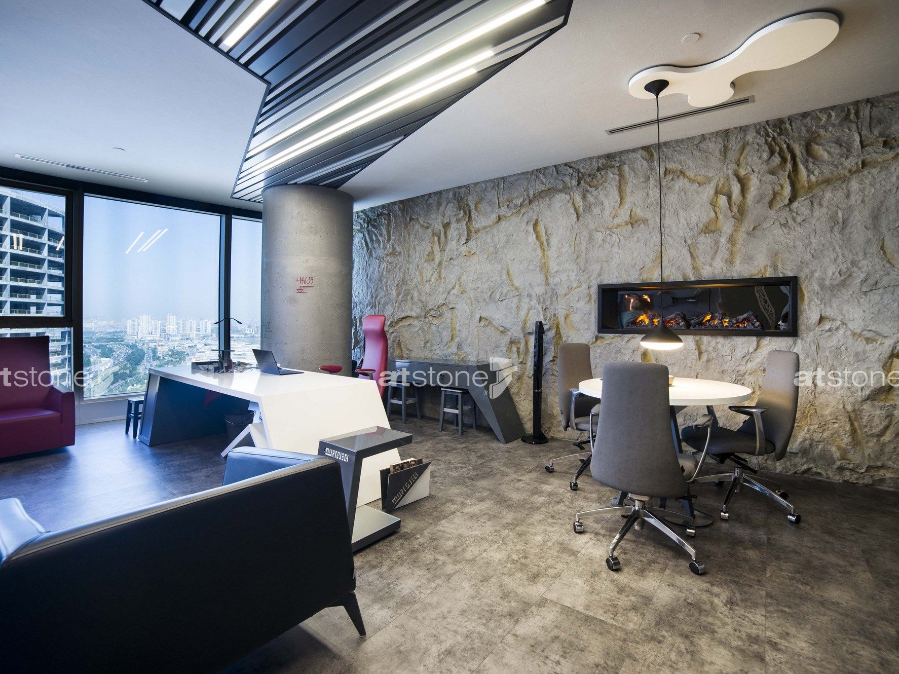 Панель с трехмерными эффектами из стекловолокна для внутреннего / наружного эффекта камня Artstone Panel Systems ROCA ARCH-00120590 - Вид №3