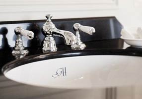 Gentry Home Таз большой белый Victorian Медь GH101723 - Вид №1