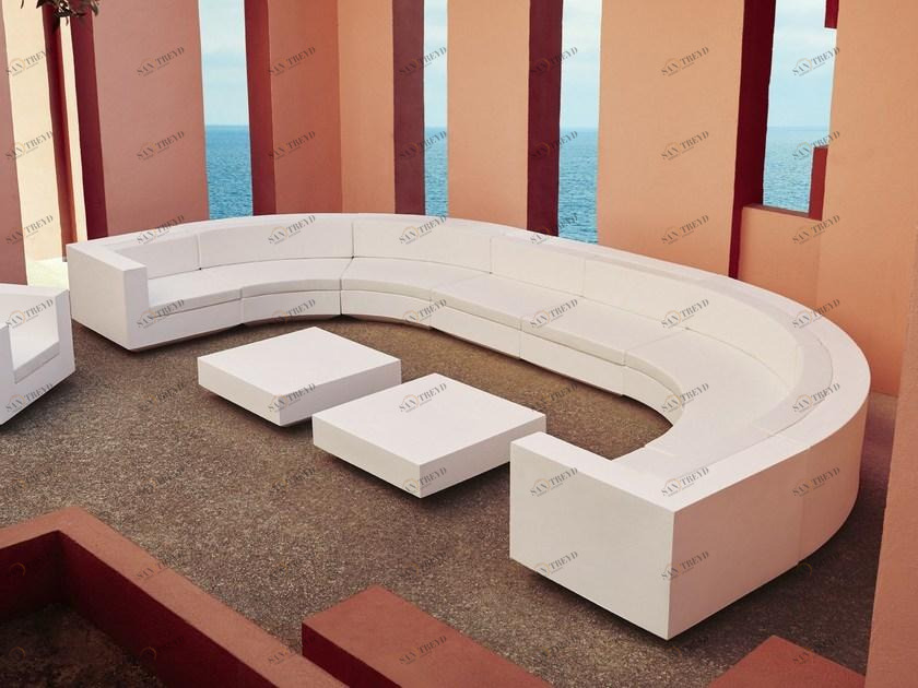 VONDOM Изогнутый модульный диван из полиэтилена Vela sun-id-1406138