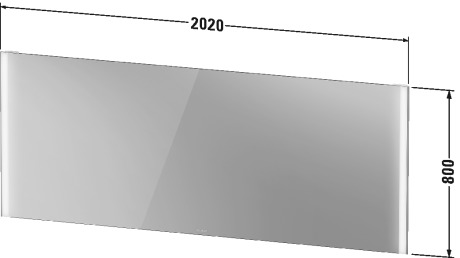 XV70390B2B2 Серии/XViu Зеркало с подсветкой Black Matt Duravit - Вид №1