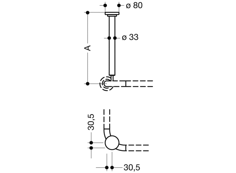 801.34.99022 потолочная подвеска HEWI Suizidhemmende Produkte  - Вид №2