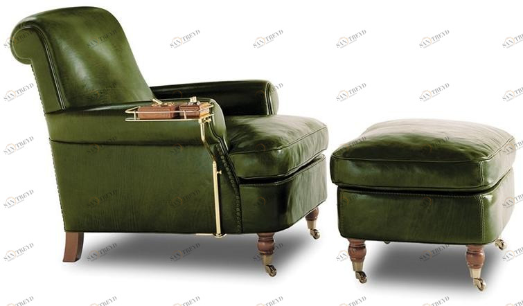 BAXTER Кожаное кресло с подлокотниками Charlotte sun-id-1447383