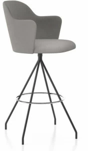 Viccarbe Табурет на козлах из ткани с подлокотниками Aleta