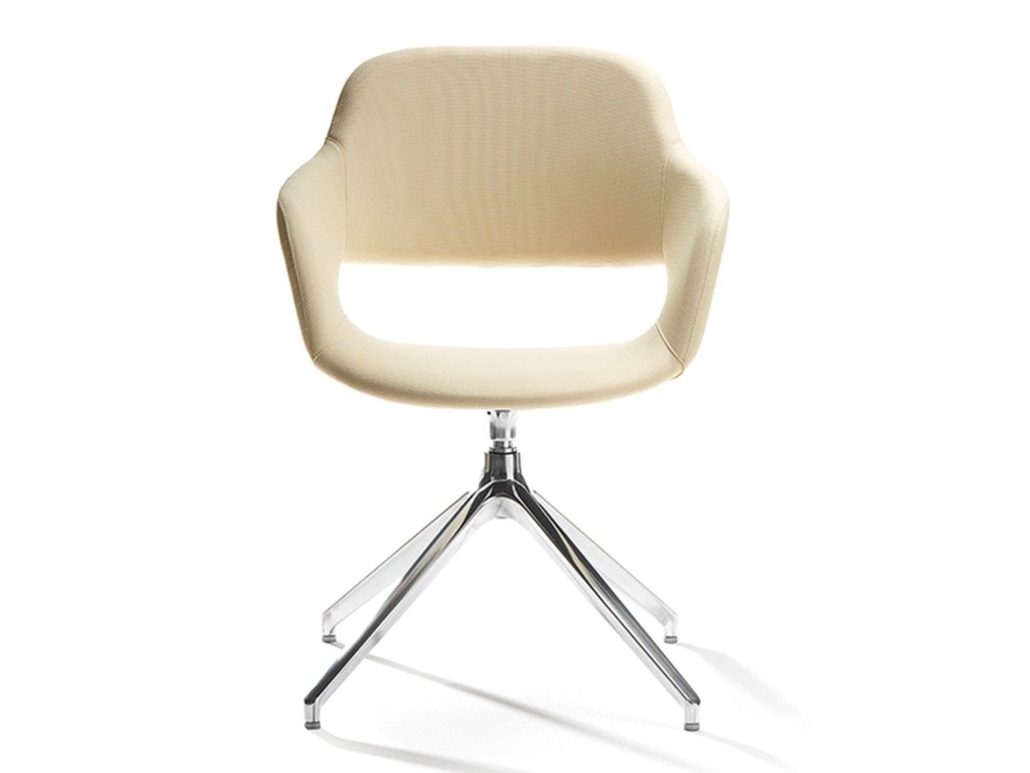 Стул с подлокотниками и алюминиевым поворотным основанием VAGHI ARCH-00009916