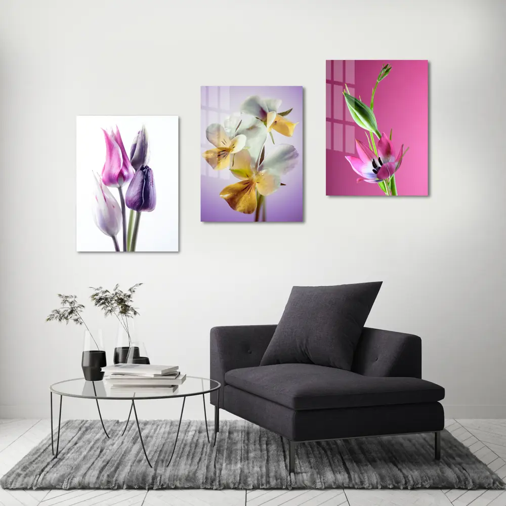 Картина на стекле "Цветы розовые" 60x80 см 82924203 STLM-2075017 ARTABOSKO  - Вид №5