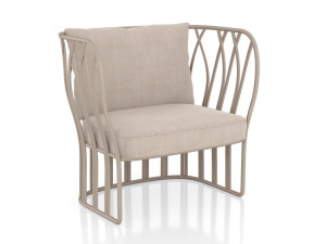 Тканевое садовое кресло с подлокотниками