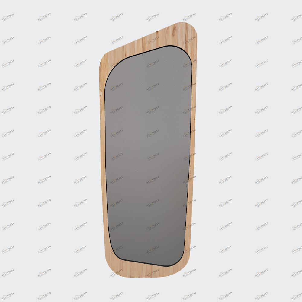 Зеркало настенное большое коричневое шпон Woodi WOODI ДИЗАЙНЕРСКИЕ 00-3966347 Бежевый;коричневый 
