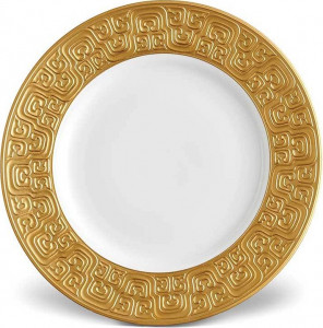 10571423 L’Objet Тарелка закусочная 23см "Династия "Хань" (золотой декор) Фарфор