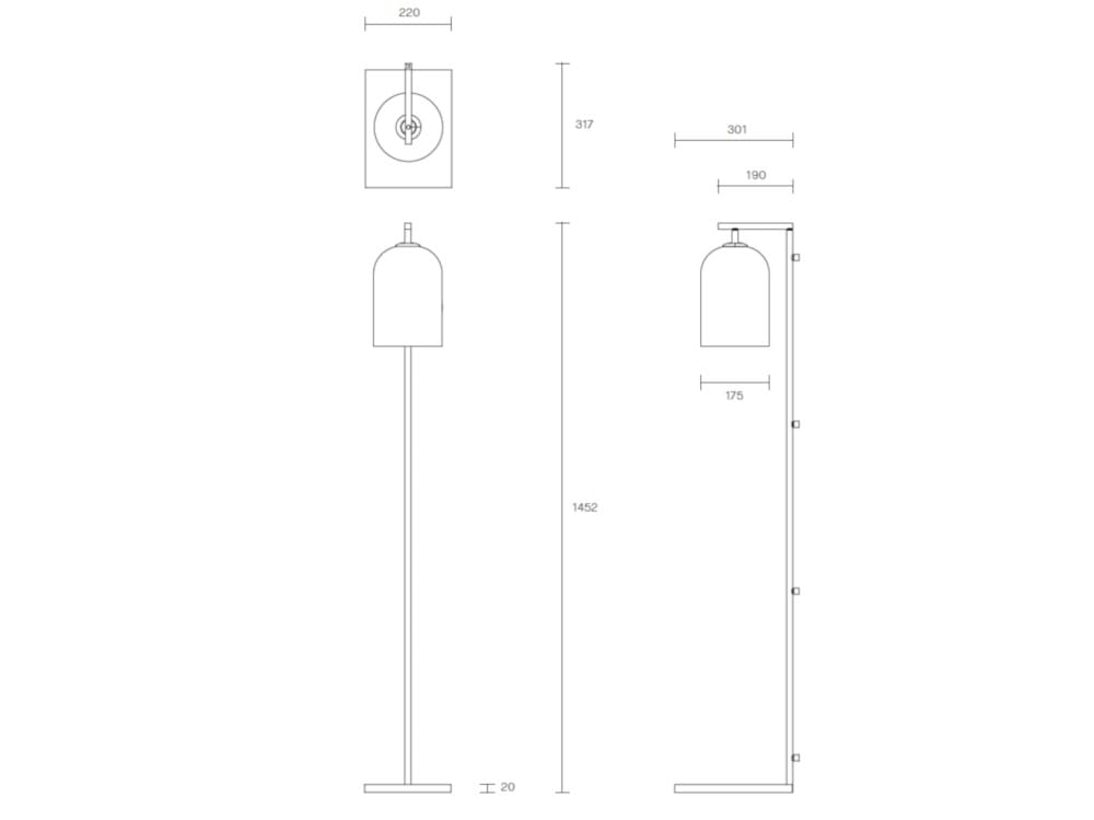 Напольная лампа из дутого стекла Articolo Studios ARCH-00021744 - Вид №1