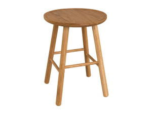 Дубовый табурет с подставкой для ног