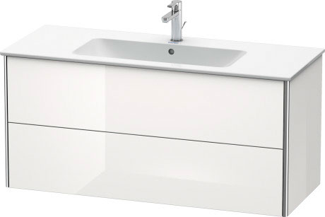 XS417408989 Тумбочка подвесная XSquare #XS4174 1210 x 478 мм Фланелево-серый глянцевый лак Duravit - Вид №2