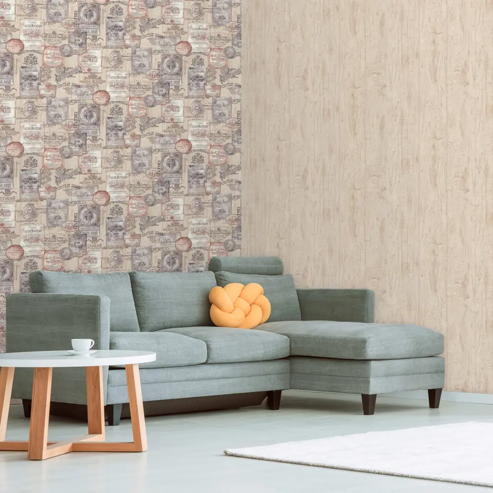 Обои флизелиновые Euro Decor Bordeaux темно-бежевый 1.06 м ED7221-02 88762122 STLM-2051049 - Вид №3