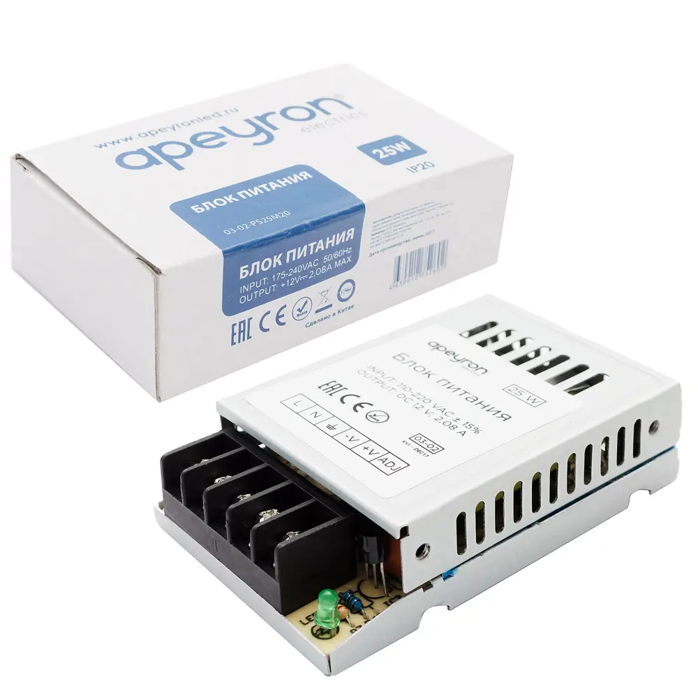 APEYRON Блок питания 25Вт 12В для светодиодного освещения 13444516 STLM-0003167 - Вид №3