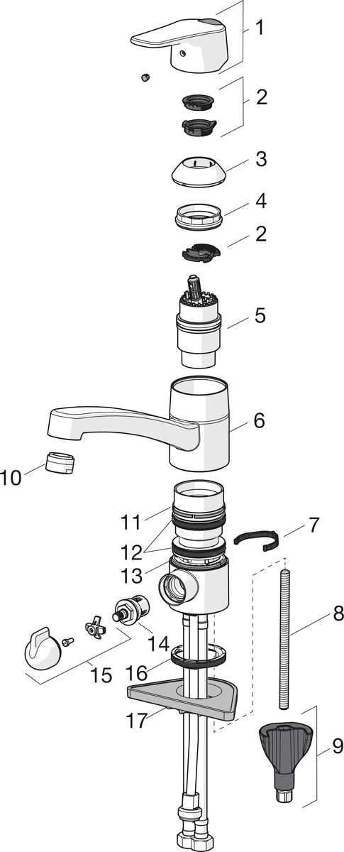 Oras 1825G Смеситель для кухни с клапаном 1825G Vega Хром  - Вид №4