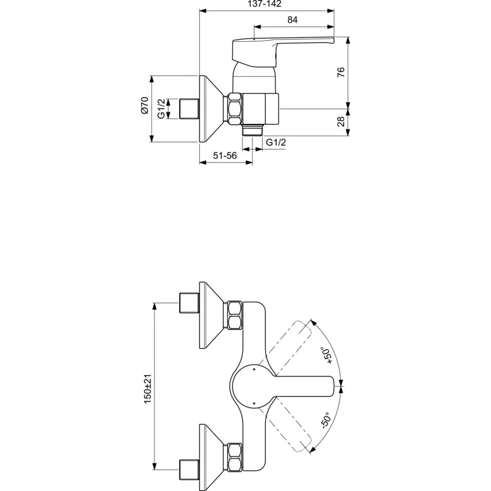 Смеситель для душа Vidima Optima BA291AA однорычажный цвет хром STLM-2178664 - Вид №4