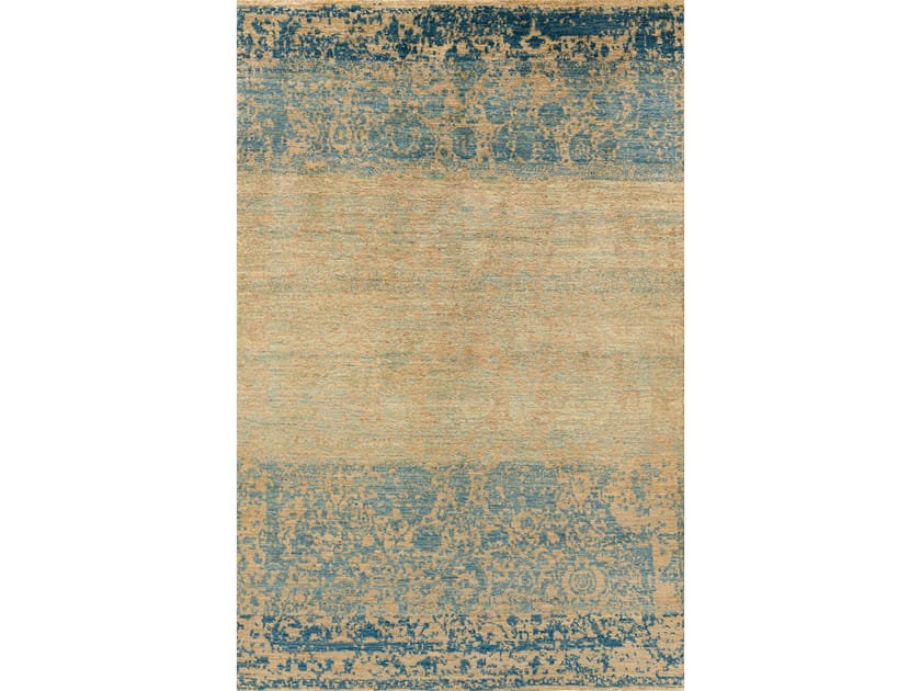 Ковер с прямоугольным рисунком из шерсти и шелка Zollanvari Isfahan Classical Floral Cartouches-Designer ARCH-00031698