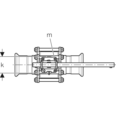 92107 Шаровой кран Geberit Mapress из нержавеющей стали с рукояткой, с двумя пресс-соединениями Geberit  - Вид №8