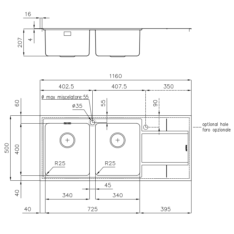 431205x Мойка S4000 4312 05x Fosterspa  - Вид №1