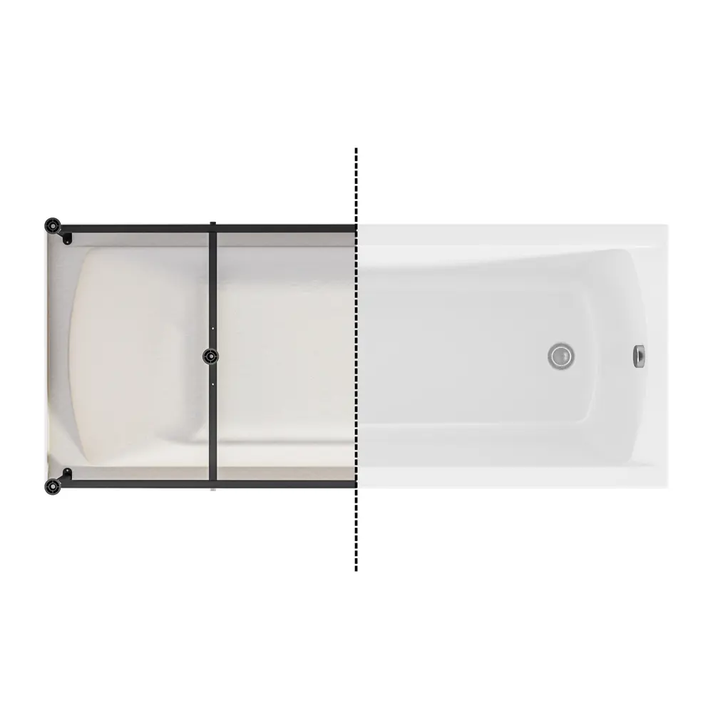 Акриловая ванна 100Acryl Ницца с анатомической спинкой 170x70 см 83240825 У99328 STLM-0039837 - Вид №5