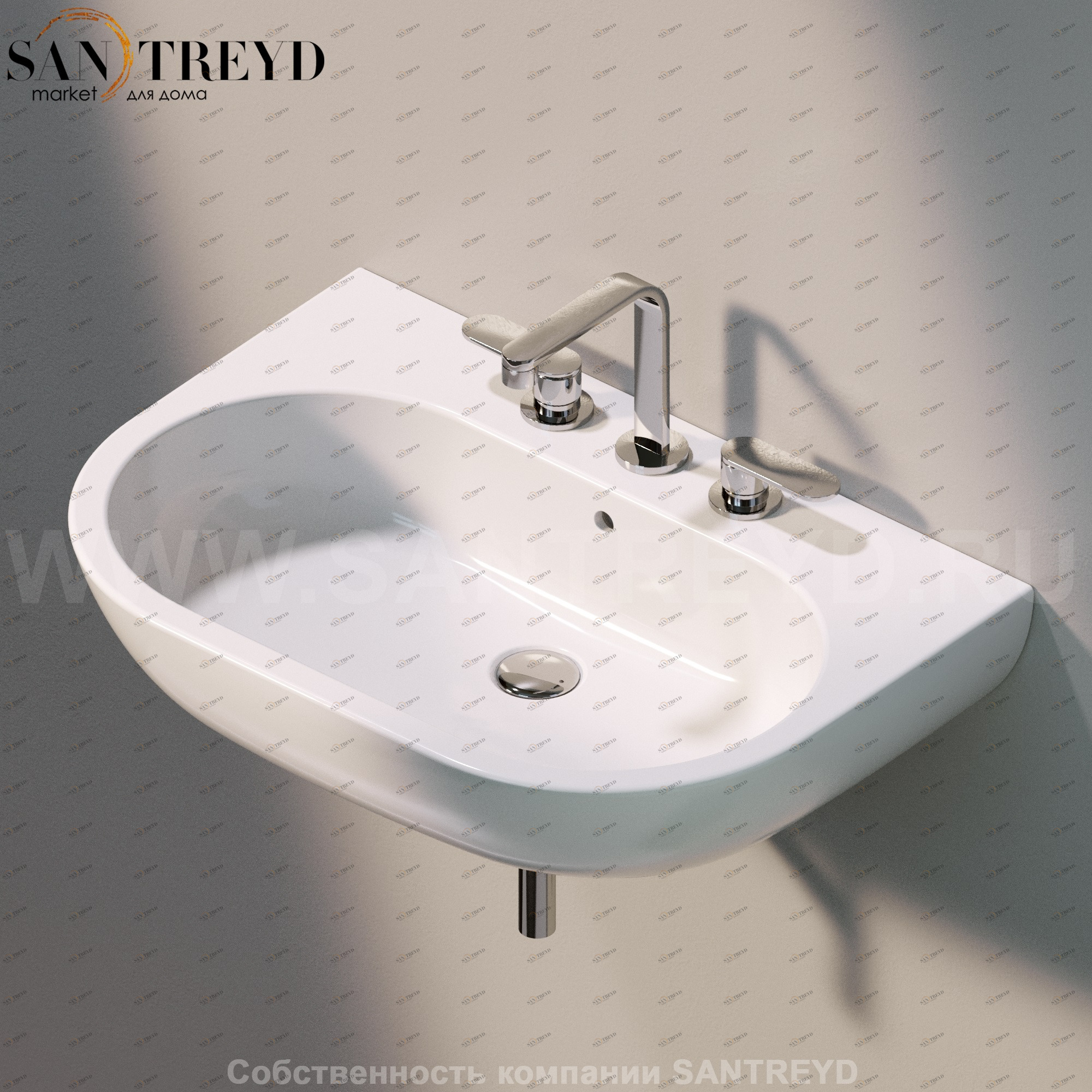 PS72L9016 Подвесная раковина настенная овальная Ceramica Flaminia Pass белая